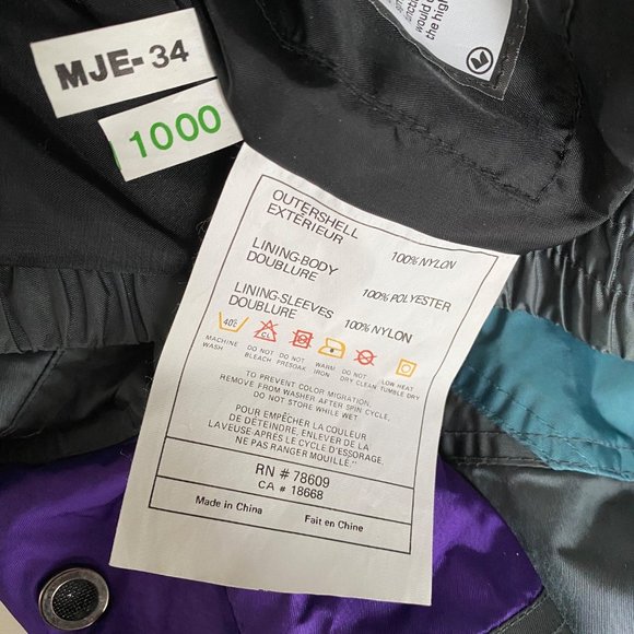 Vtg Couloir Mens Hooded Windbreaker Jacket Sz 40 Green Entrant Nylon Colorblock - Picture 9 of 16